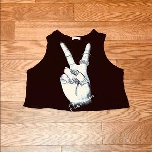 Half top size small black